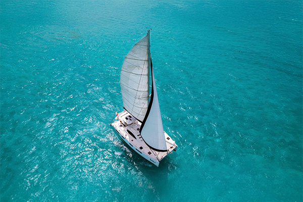 Mexico Caribbean Aerial Catamaran